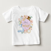 T-shirt Pour Bébé Alice à Onederland, Fille 1er anniversaire Bébé T- (Devant)