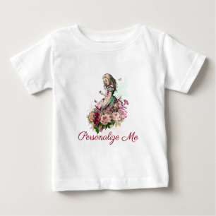 T-shirt Pour Bébé Alice à Wonderland Blush Floral