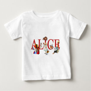 T-SHIRT POUR BÉBÉ ALICE AU PAYS DES MERVEILLES ET AMIS