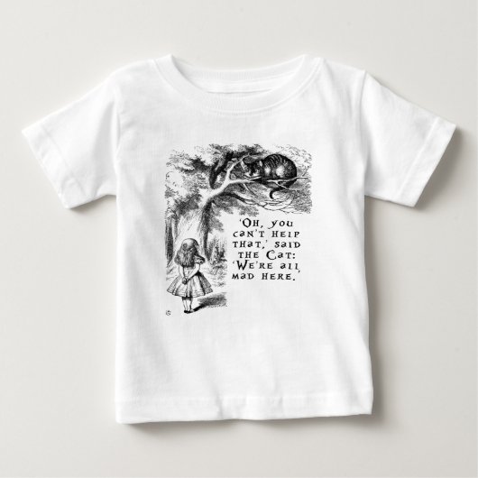 T-shirt Pour Bébé Alice au pays des merveilles - nous sommes tous (Devant)