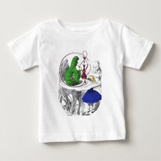 T-shirt Pour Bébé Alice et Caterpillar (Devant)