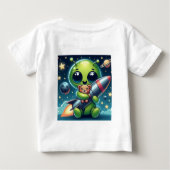 T-SHIRT POUR BÉBÉ ALIEN AVEC UNE FUSÉE (Dos)