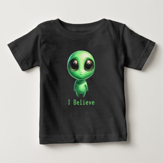 T-shirt Pour Bébé Alien - Je crois (Devant)