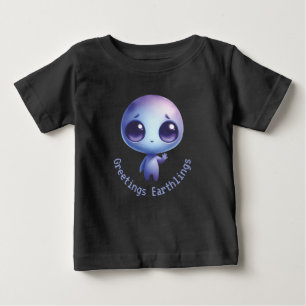 T-shirt Pour Bébé Alien - Salutations Earthlings
