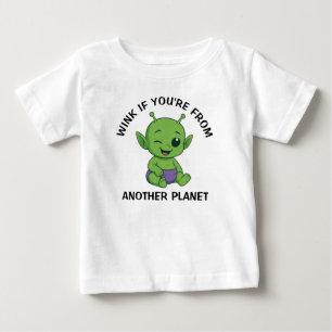 T-shirt Pour Bébé Alien Vert
