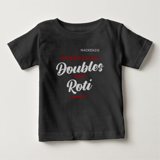 T-shirt Pour Bébé Alimenté par Doubles et Roti Dark (Devant)