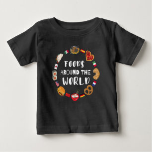 T-shirt Pour Bébé Aliments dans le monde