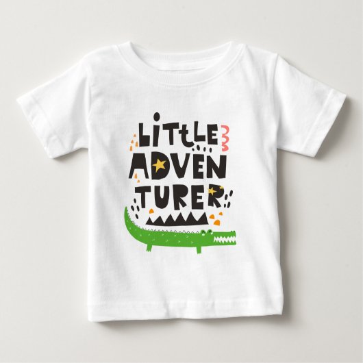 T-shirt Pour Bébé Alligator petit aventurier (Devant)