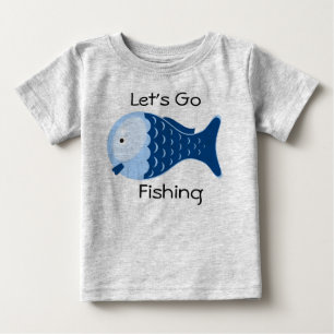T-shirt Pour Bébé Allons pêcher Bio Bébé un morceau Tee