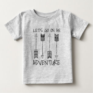 T-shirt Pour Bébé Allons sur une aventure petit type Flèche rustiq