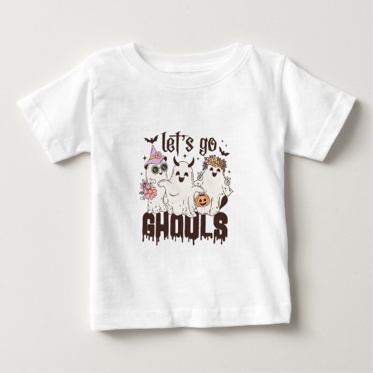 T-shirt Pour Bébé Allons-y les goules Halloween (Devant)
