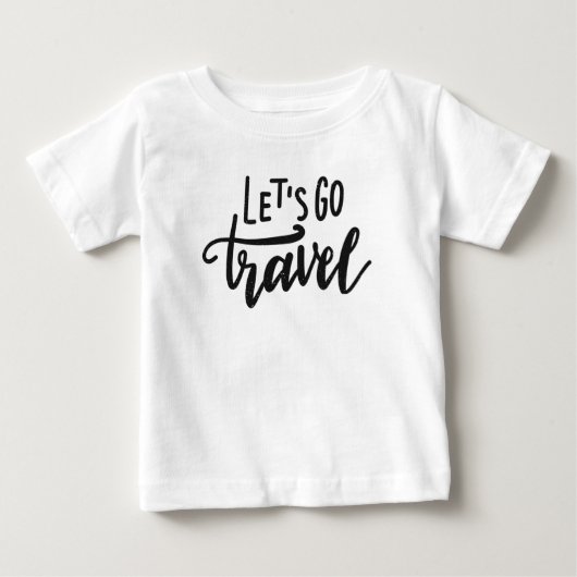 T-shirt Pour Bébé Allons-y voyage (Devant)