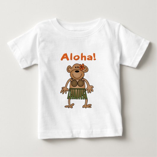 T-shirt Pour Bébé Aloha Monkey (Devant)
