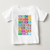 T-shirt Pour Bébé Alphabet ABC (Devant)