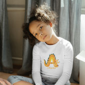 T-shirt Pour Bébé Alphabet animal A pour l'alligator