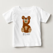 T-shirt Pour Bébé Alphabet animal B pour l'ours (Devant)