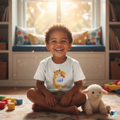 T-shirt Pour Bébé Alphabet animal C pour chat