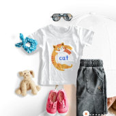 T-shirt Pour Bébé Alphabet animal C pour chat