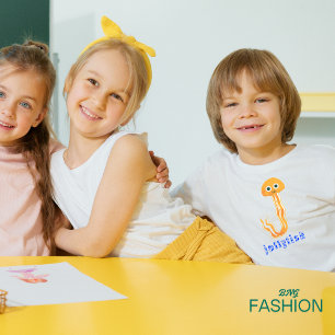 T-shirt Pour Bébé Alphabet animal J pour la méduse