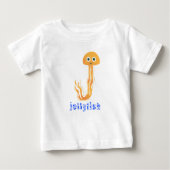 T-shirt Pour Bébé Alphabet animal J pour la méduse (Devant)
