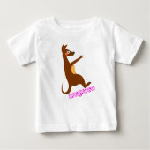 T-shirt Pour Bébé Alphabet animal K pour Kangaroo (Devant)