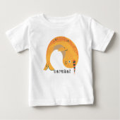 T-shirt Pour Bébé Alphabet animal N pour Narwhal (Devant)