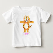 T-shirt Pour Bébé Alphabet animal T pour tigre (Devant)