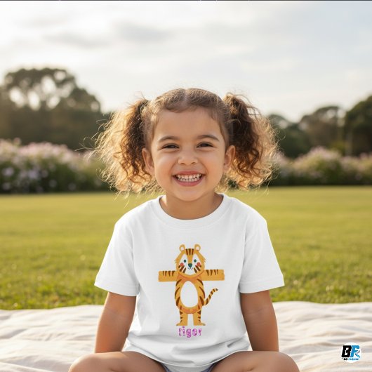 T-shirt Pour Bébé Alphabet animal T pour tigre
