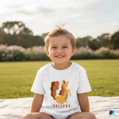 T-shirt Pour Bébé Alphabet animal U pour Unicorne