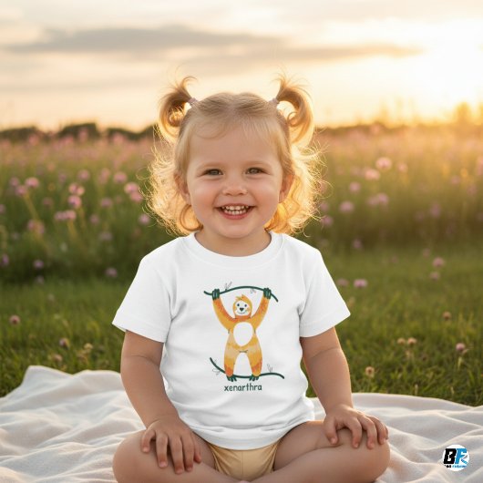T-shirt Pour Bébé Alphabet animal X pour Xenarthra