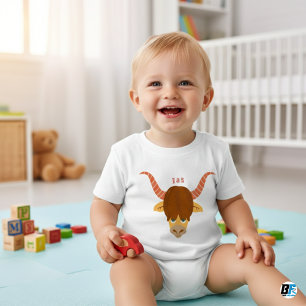 T-shirt Pour Bébé Alphabet animal Y pour le yak