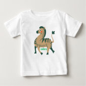 T-shirt Pour Bébé Alphabet animal Z pour Zèbre (Devant)