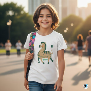 T-shirt Pour Bébé Alphabet Animalier Z Pour Zèbre