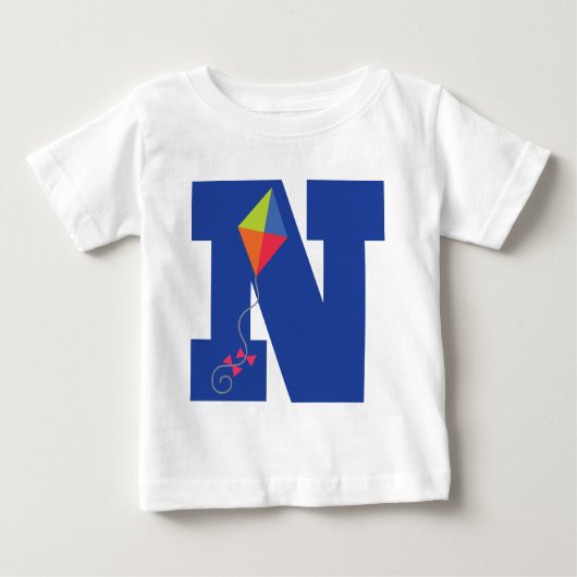T-shirt Pour Bébé Alphabet de la lettre N de monogramme d'enfant de (Devant)