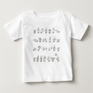 T-shirt Pour Bébé Alphabet de langue des signes