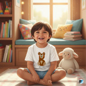 T-shirt Pour Bébé Alphabet des Animaux B pour Ours