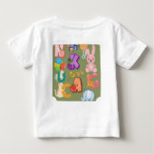T-shirt Pour Bébé Alphabet et jouets (Dos)