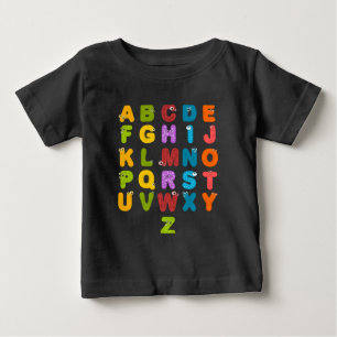 T-shirt Pour Bébé alphabet Lettres sur les animaux Zoo Enfants Pépin