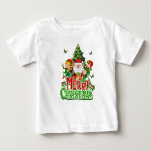 T-shirt Pour Bébé Amant de Noël, bébé de Noël, Joyeux Noël