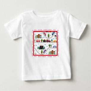 T-shirt Pour Bébé Ambulance Camion Taxi Ville Scape