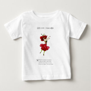 T-shirt Pour Bébé American Beauty Rose, Whimsical Flowers Livre Art