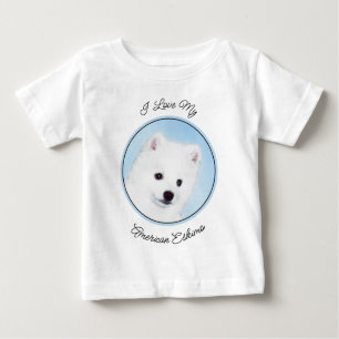 T-shirt Pour Bébé American Eskimo Dog Painting - Original Dog Art