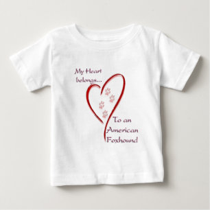 T-shirt Pour Bébé American Foxhound Heart Belongs