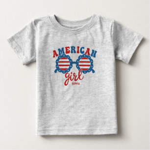T-shirt Pour Bébé American Girl 4 juillet lunettes de soleil été
