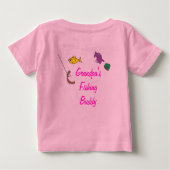 T-shirt Pour Bébé Ami de la pêche du grand-papa (Dos)