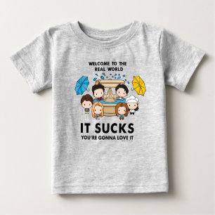T-shirt Pour Bébé AMIS™ Bienvenue dans le monde réel Chibi