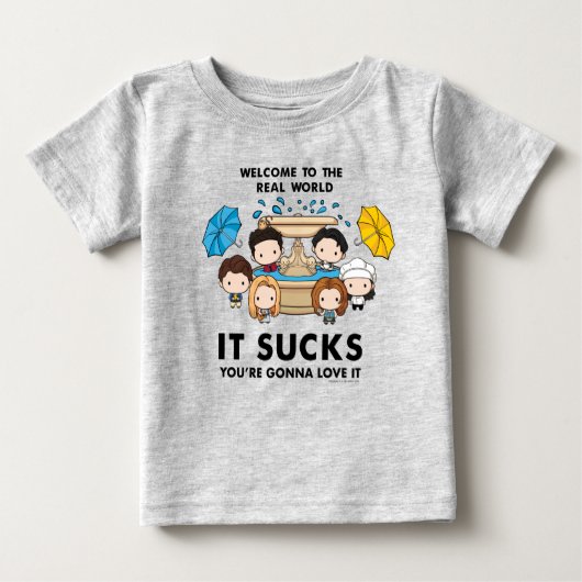 T-shirt Pour Bébé AMIS™ | Bienvenue dans le monde réel Chibi (Devant)