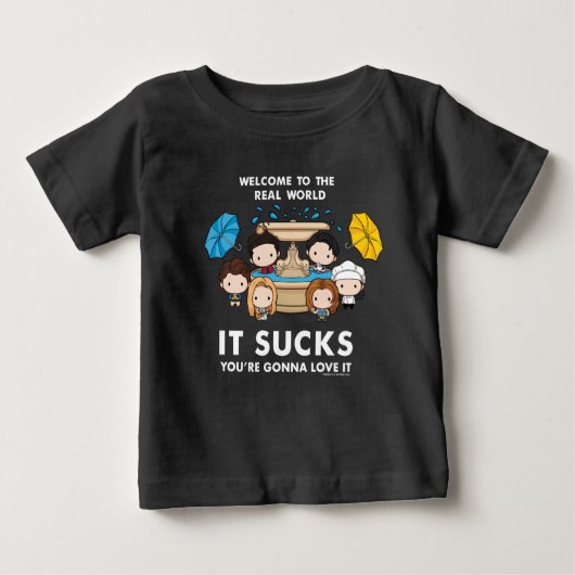 T-shirt Pour Bébé AMIS™ | Bienvenue dans le monde réel Chibi (Devant)