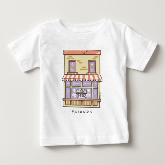 T-shirt Pour Bébé AMIS™ | Central Perk Cartoon Coffee Shop (Devant)