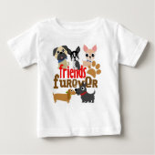 T-shirt Pour Bébé Amis Chiens Furever Chiens Chiens Chiens Chiens Ch (Devant)